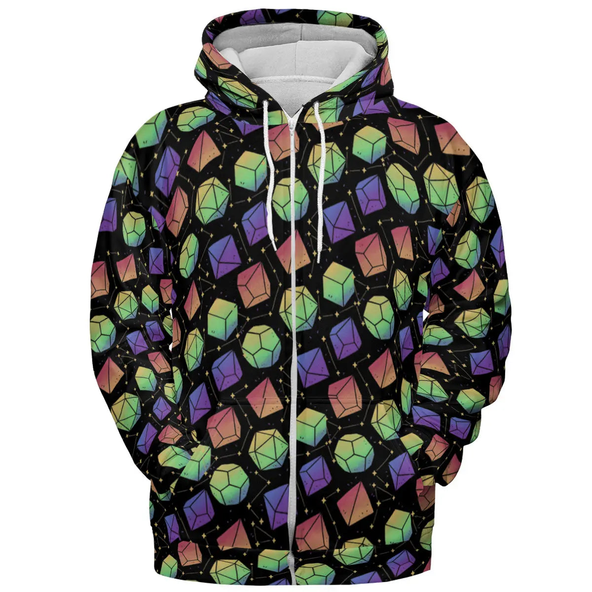Rainbow Galaxy Dice All-over Print Hoodie