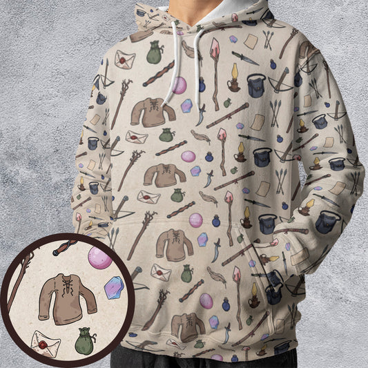 Sorcerer's Inventory All-over Print Hoodie