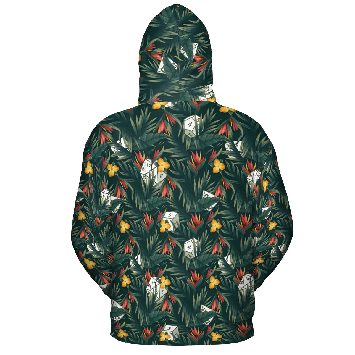 Tropical Dice Pattern All-over Print Hoodie