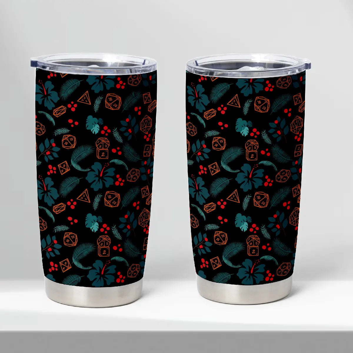 Floral Dice Tumbler