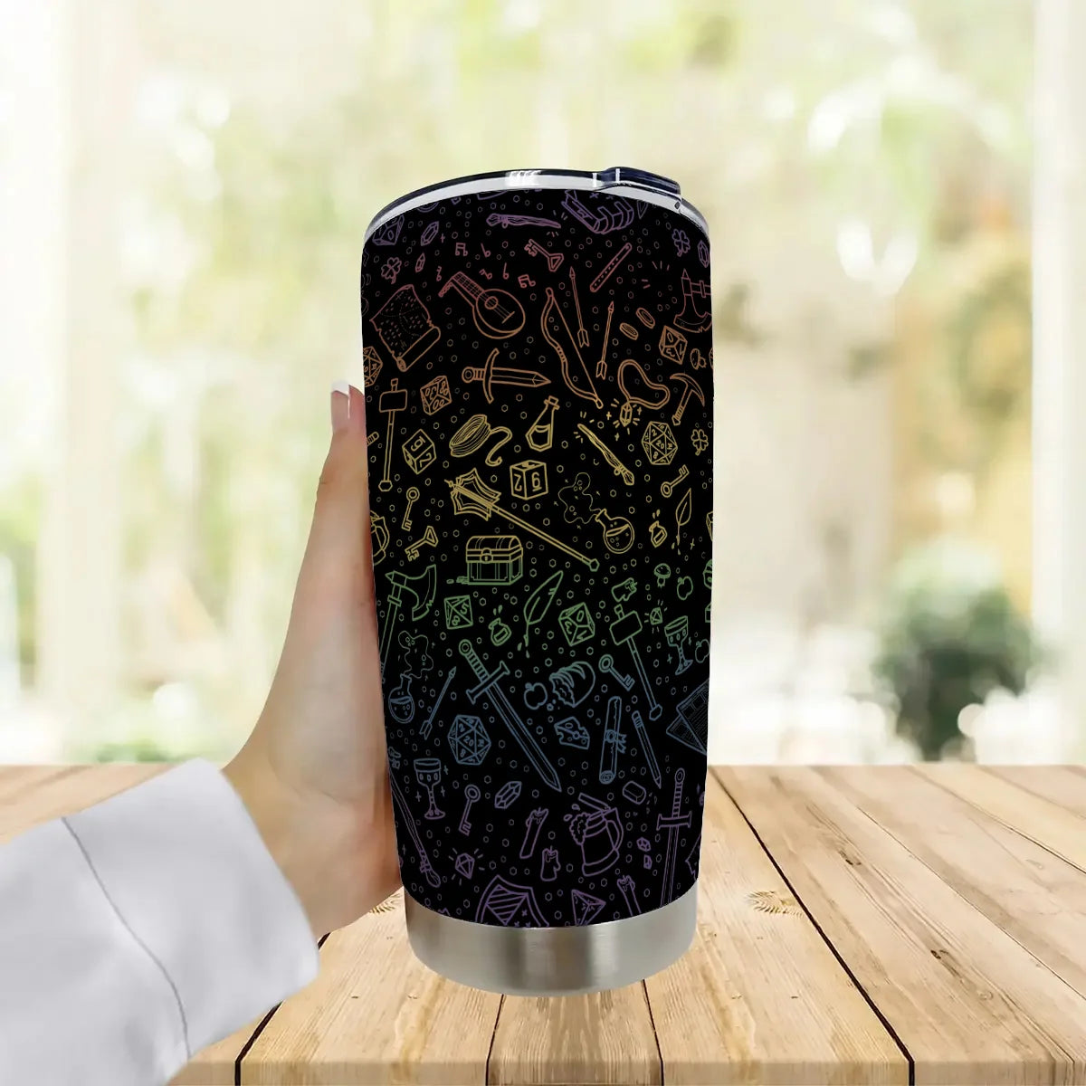 RPG Rainbow Pattern Tumbler