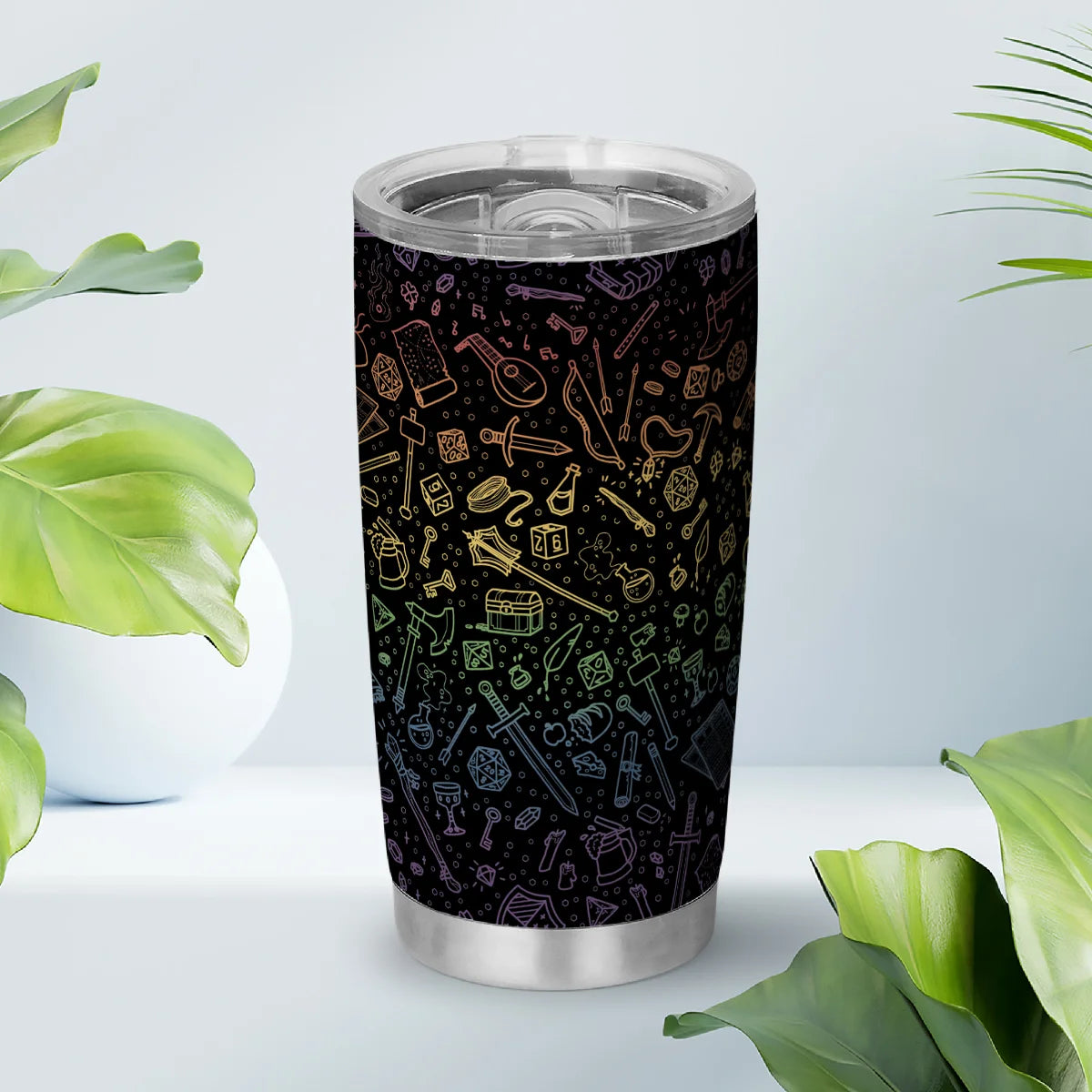RPG Rainbow Pattern Tumbler