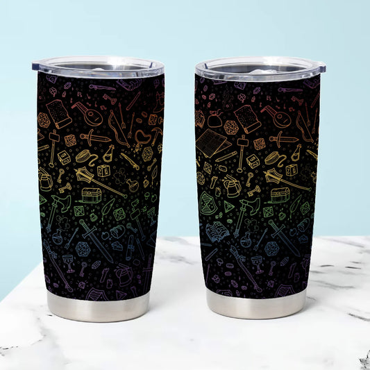 RPG Rainbow Pattern Tumbler
