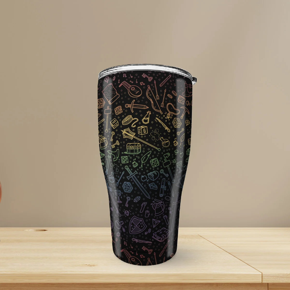 RPG Rainbow Pattern Tumbler