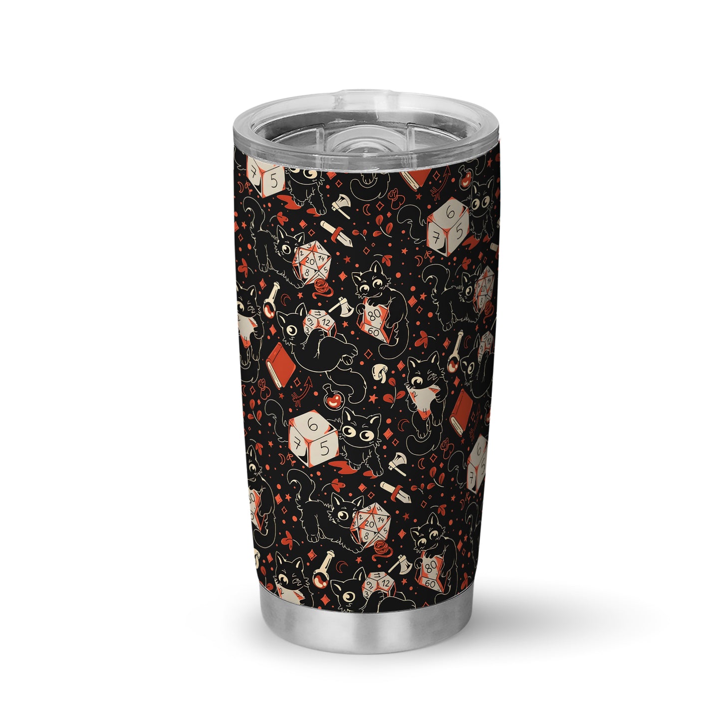 Cat Holding Dice Tumbler