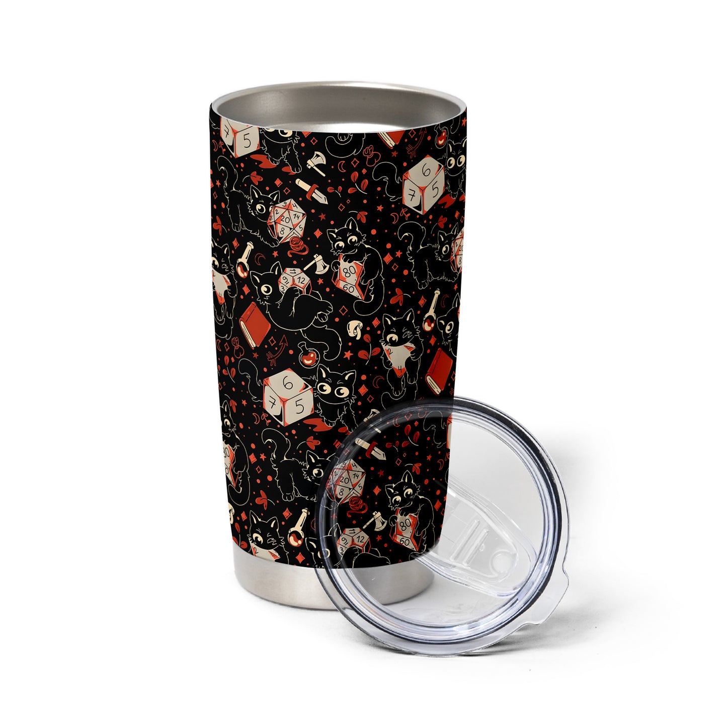Cat Holding Dice Tumbler