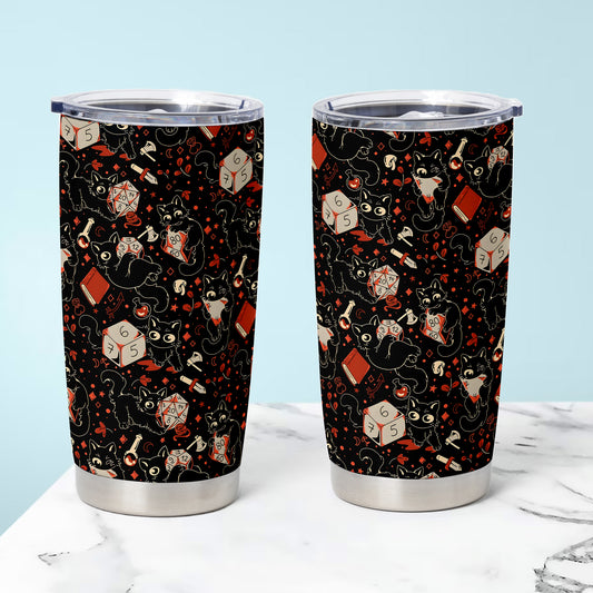 Cat Holding Dice Tumbler