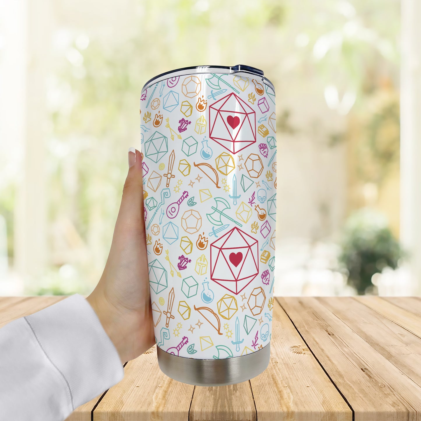 Dice Heart RPG Tumbler