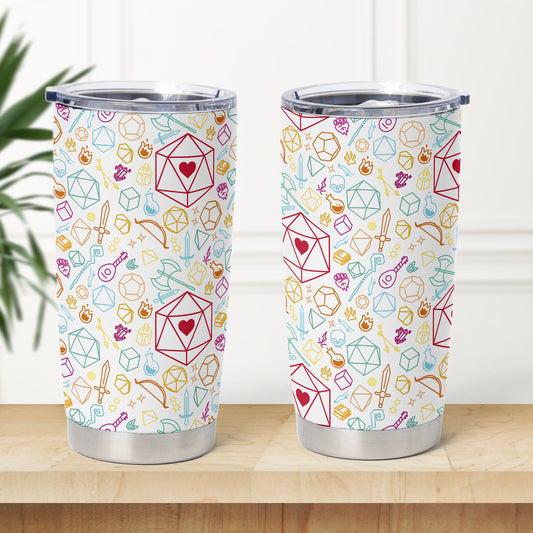 Dice Heart RPG Tumbler