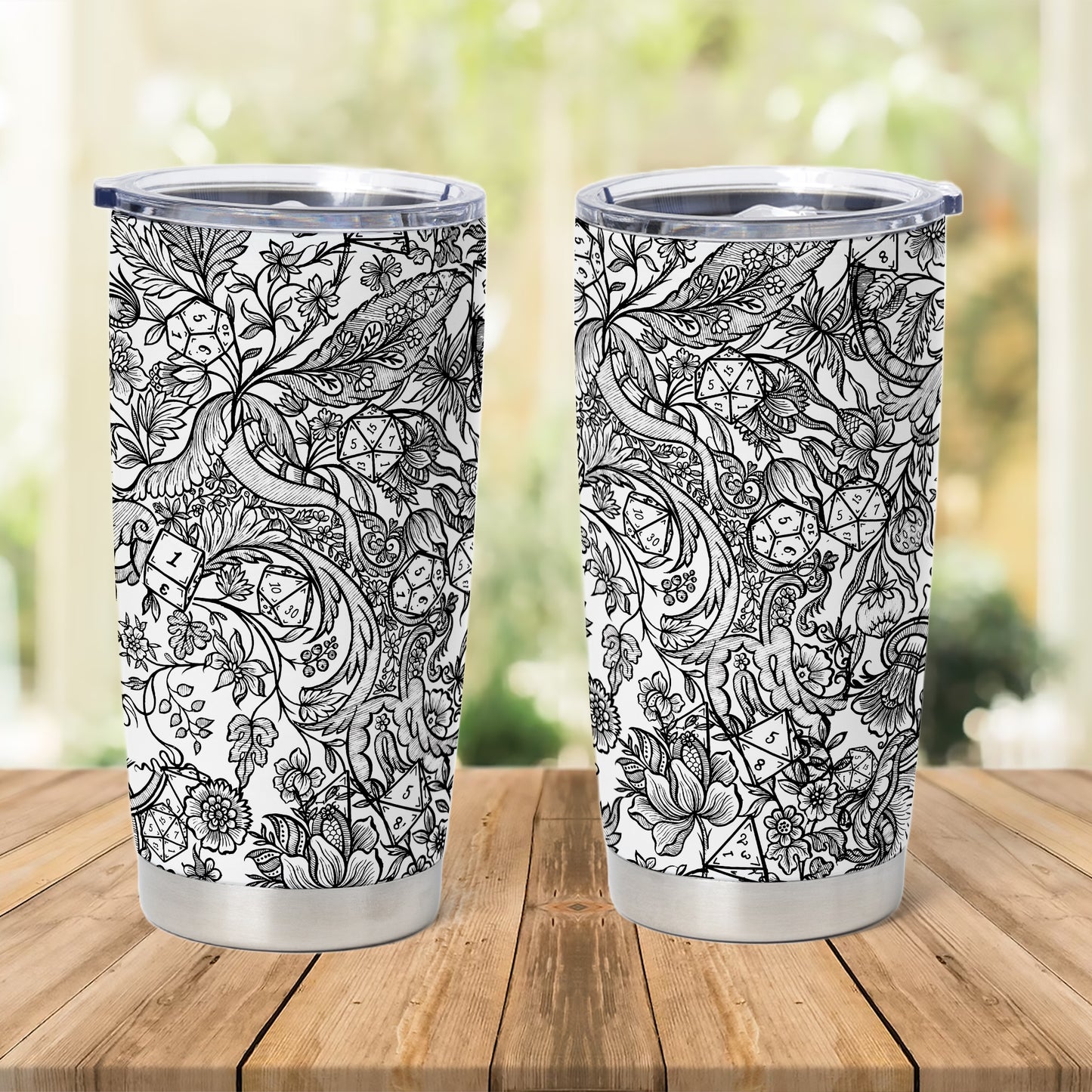 Fantasy Flower Dice Tumbler