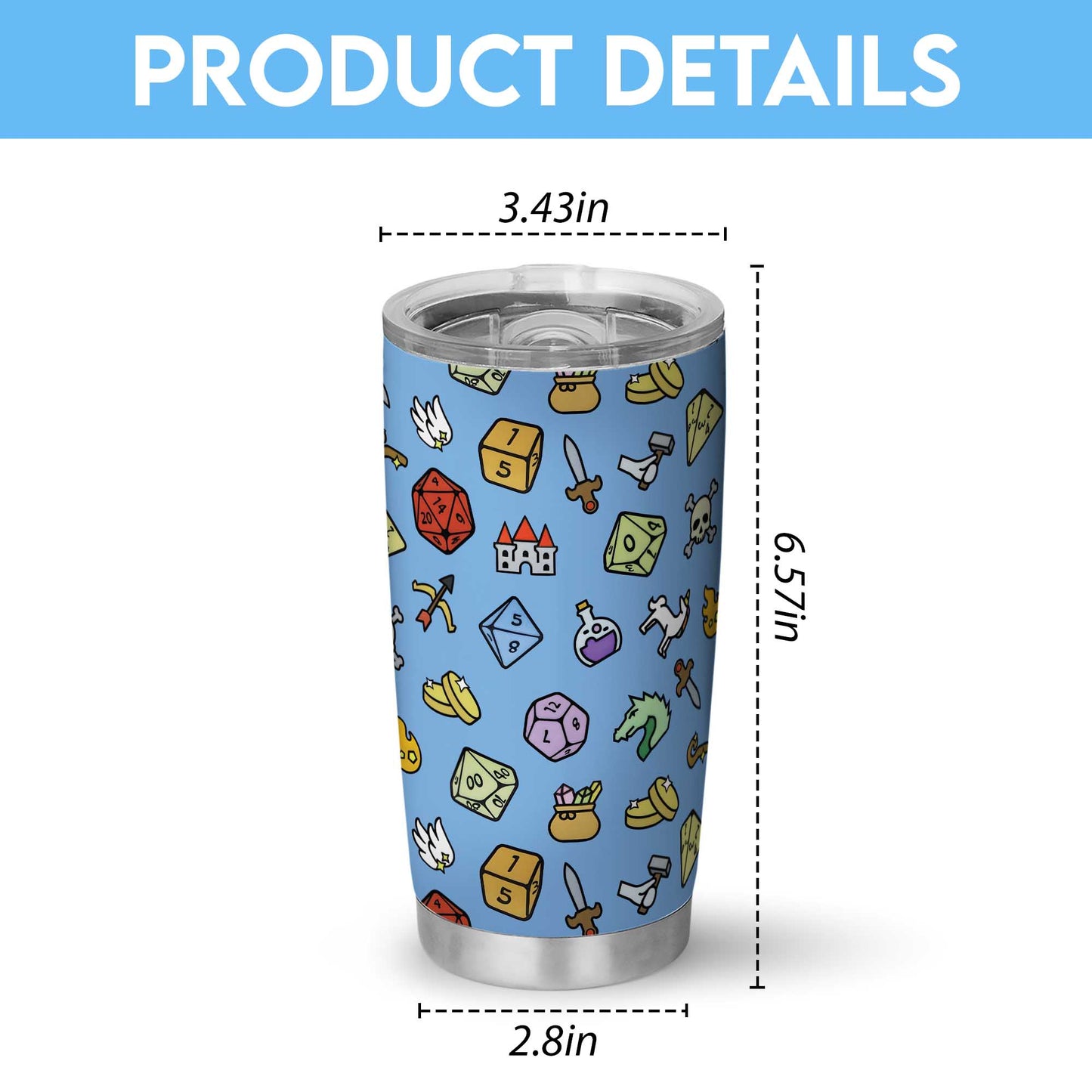 Fantasy Icon RPG Tumbler