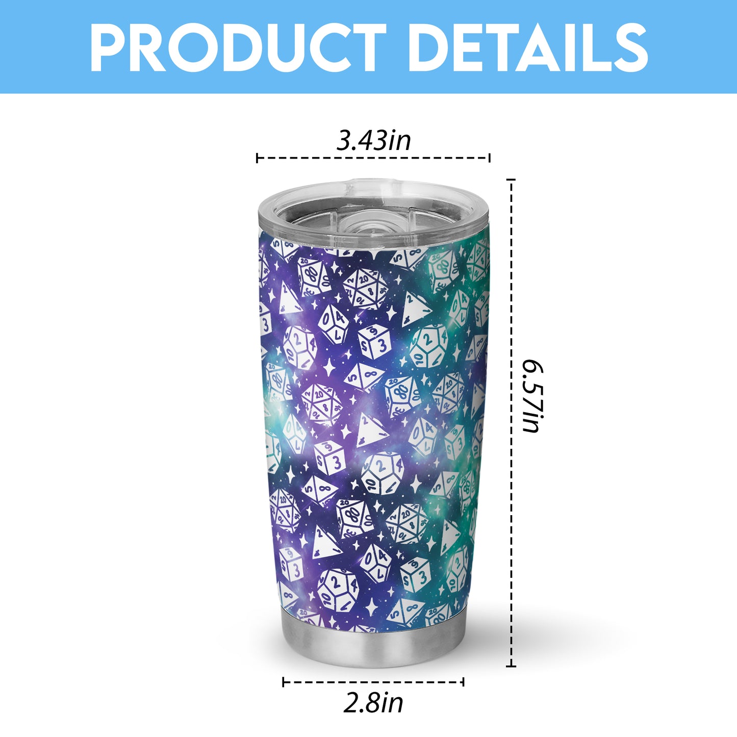 Gamer D20 Dice Tumbler