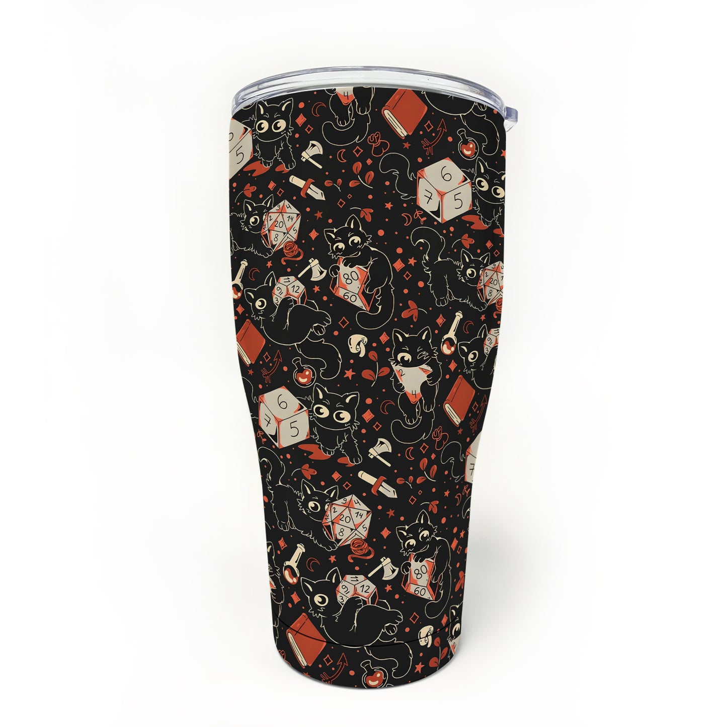 Cat Holding Dice Tumbler