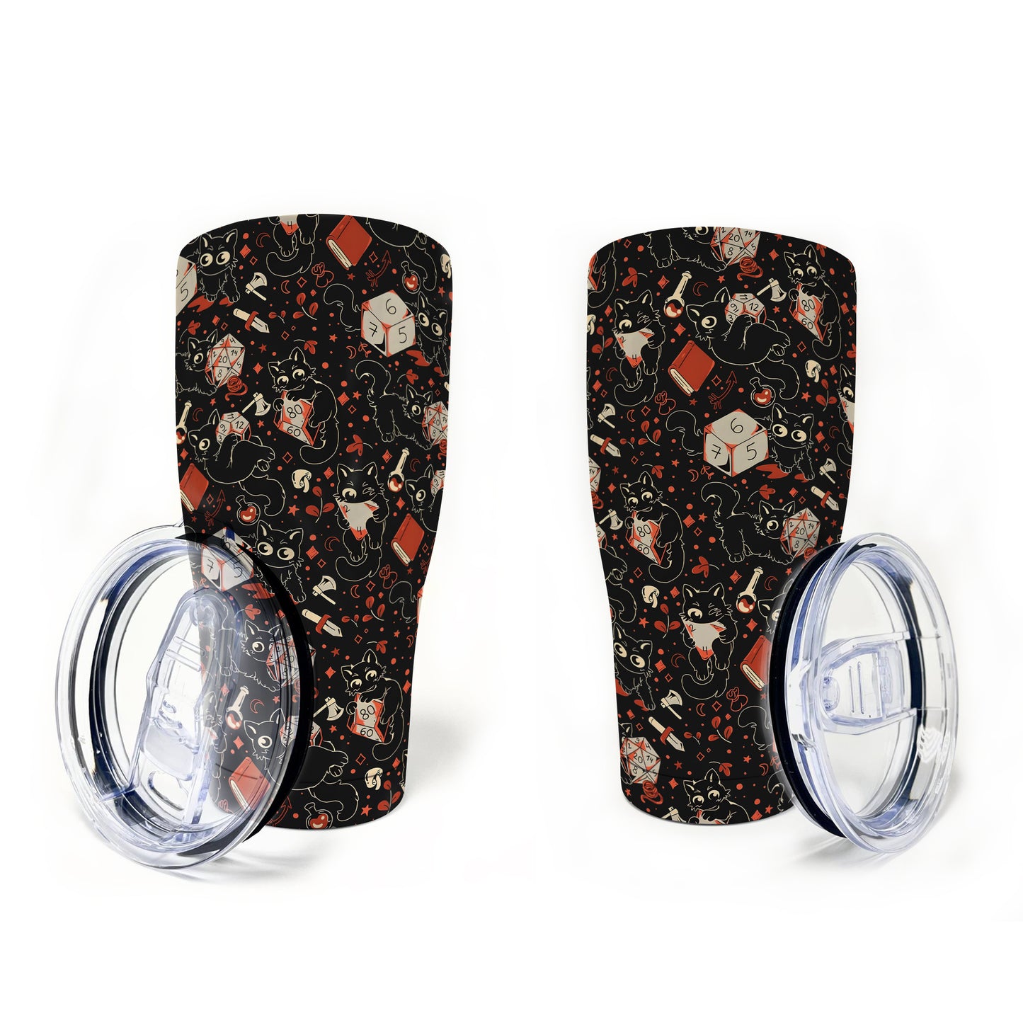 Cat Holding Dice Tumbler