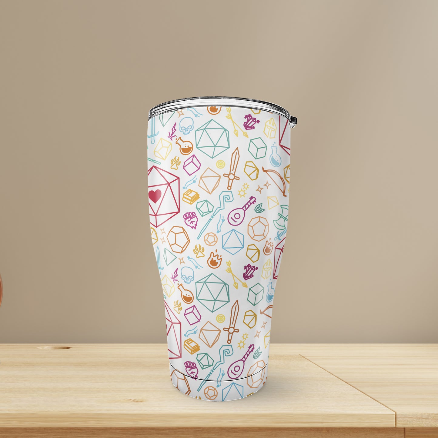 Dice Heart RPG Tumbler