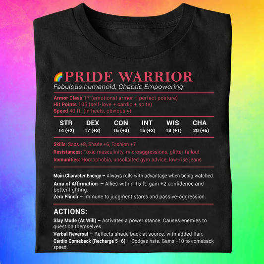 Pride Warrior Stats Classic Unisex T-Shirt