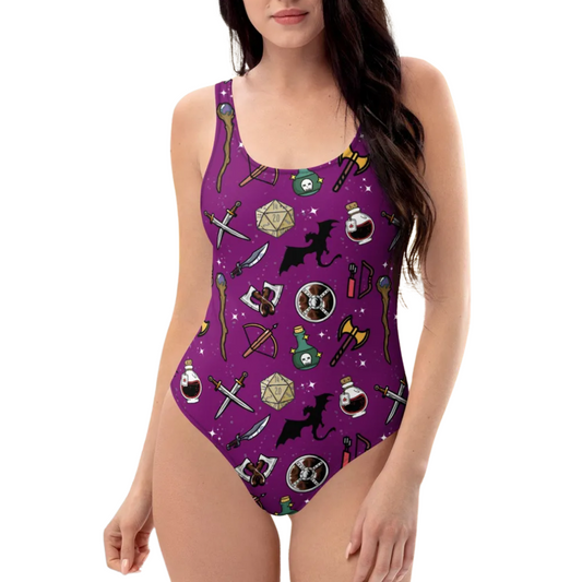 DND Items Purple One-piece Swimsuit