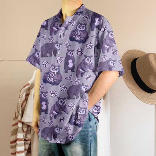 DnD Owlbear Dice Hawaiian Shirt