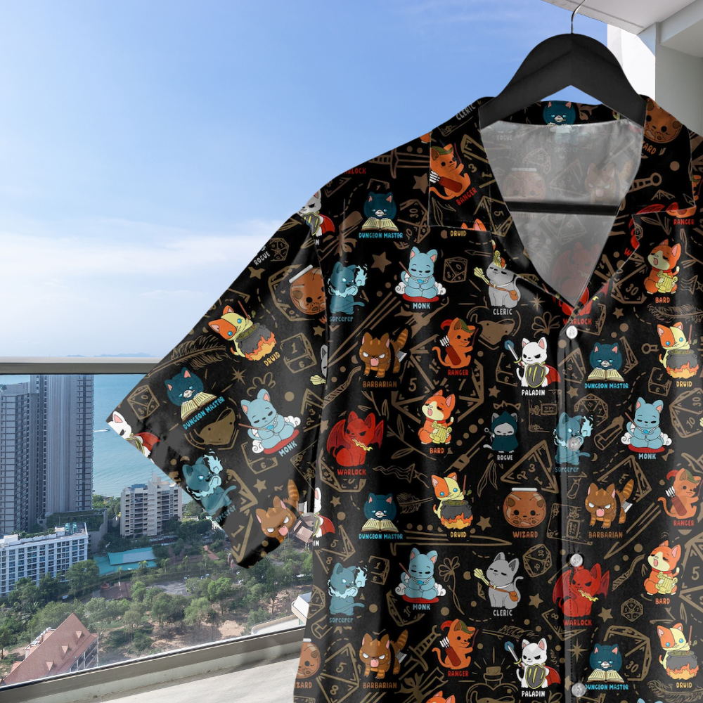 Dungeon Cat Class Hawaiian Shirt