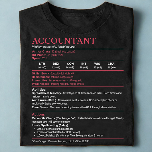 Accountant Stats Classic Unisex T-Shirt