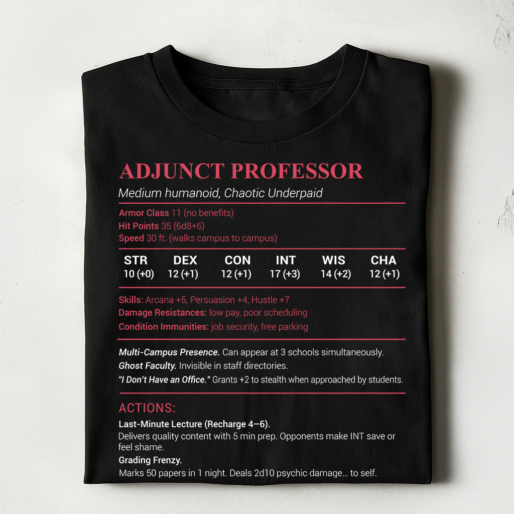 Adjunct Professor Stats Classic Unisex T-Shirt