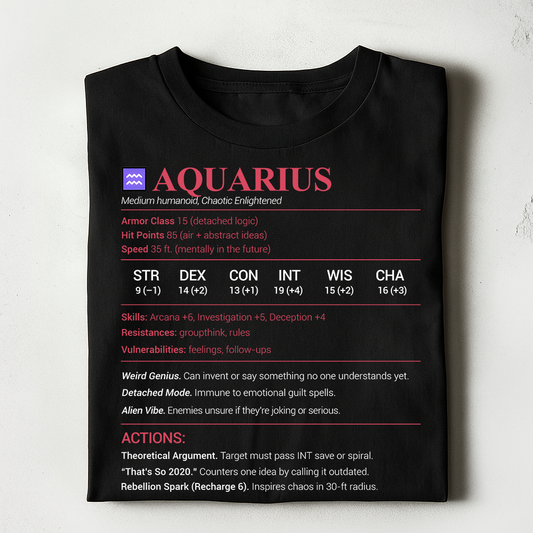 Aquarius Stats Classic Unisex T-Shirt
