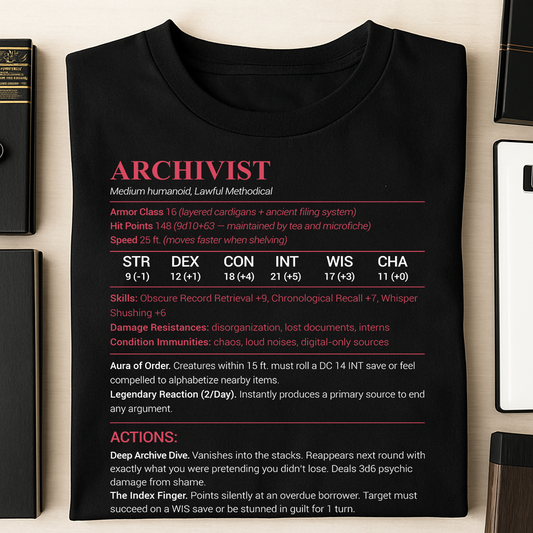 Archivist Stats Classic Unisex T-Shirt