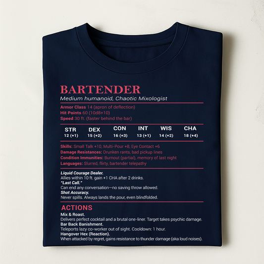 Bartender Stats Classic Unisex T-Shirt
