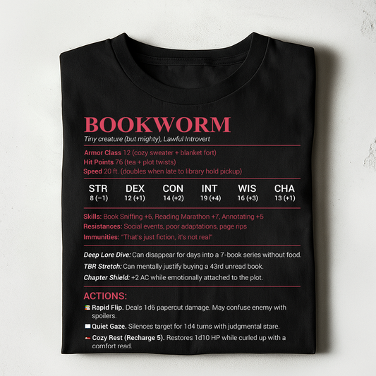 Bookworm Stats Classic Unisex T-Shirt