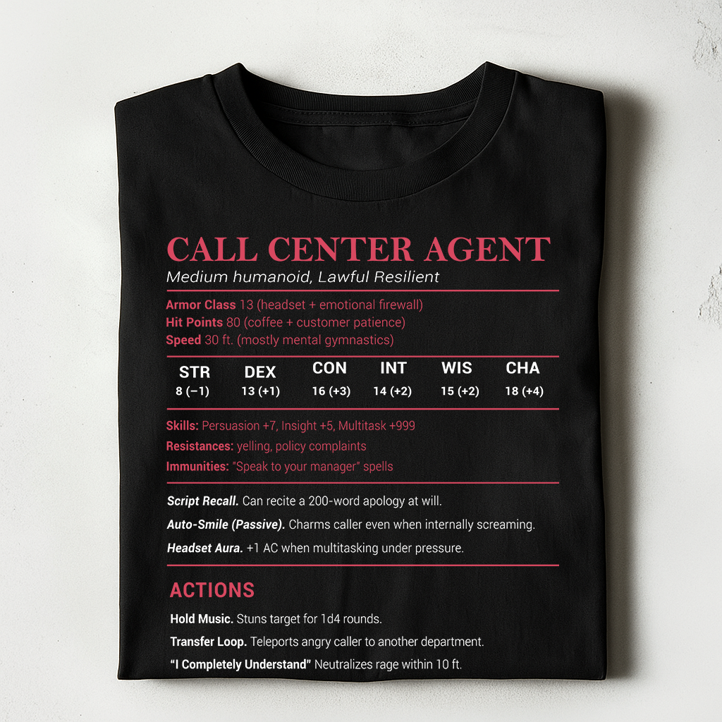 Call Center Agent Stats Classic Unisex T-Shirt