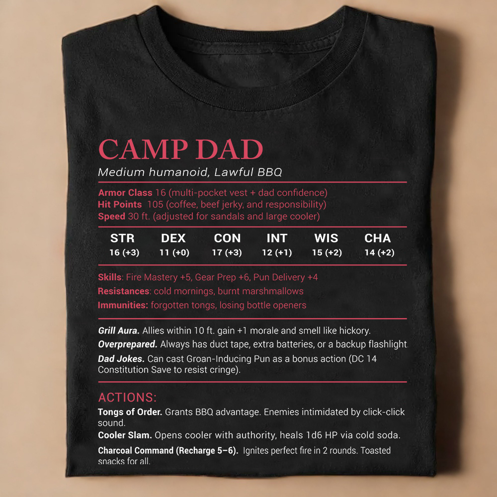 Camp Dad Stats Classic Unisex T-Shirt