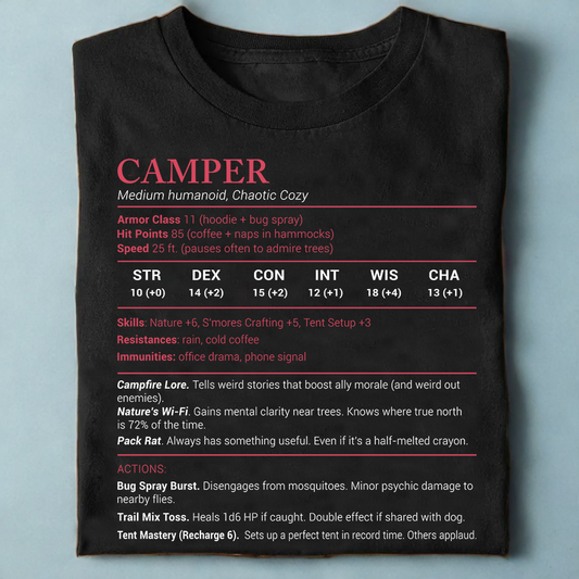 Camper Stats Classic Unisex T-Shirt