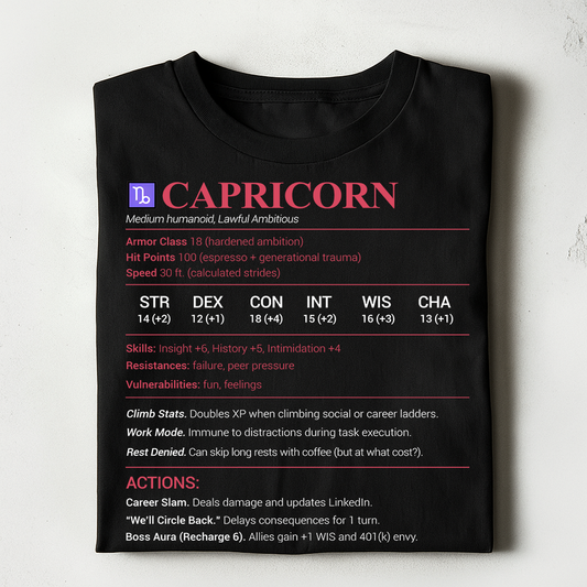 Capricorn Stats Classic Unisex T-Shirt