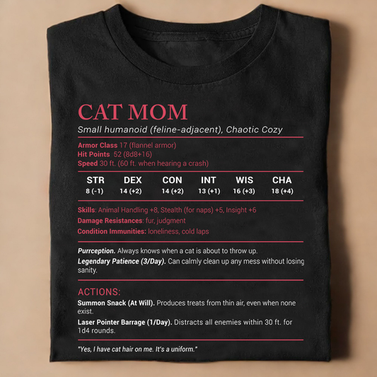 Cat Mom Stats Classic Unisex T-Shirt