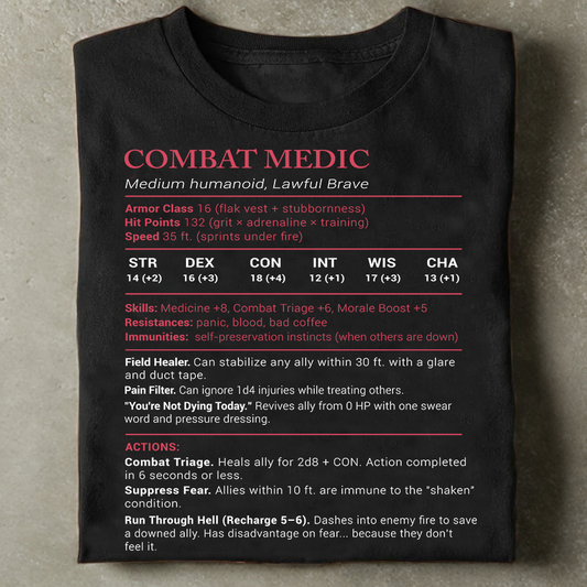 Combat Medic Stats Classic Unisex T-Shirt
