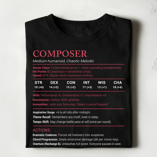 Composer Stats Classic Unisex T-Shirt