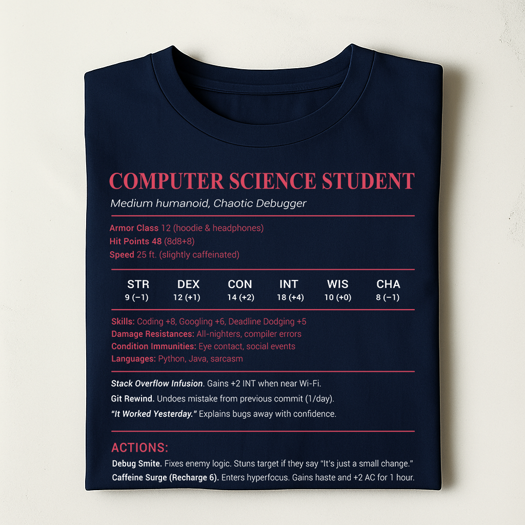 Computer Science Student Classic Unisex T-Shirt