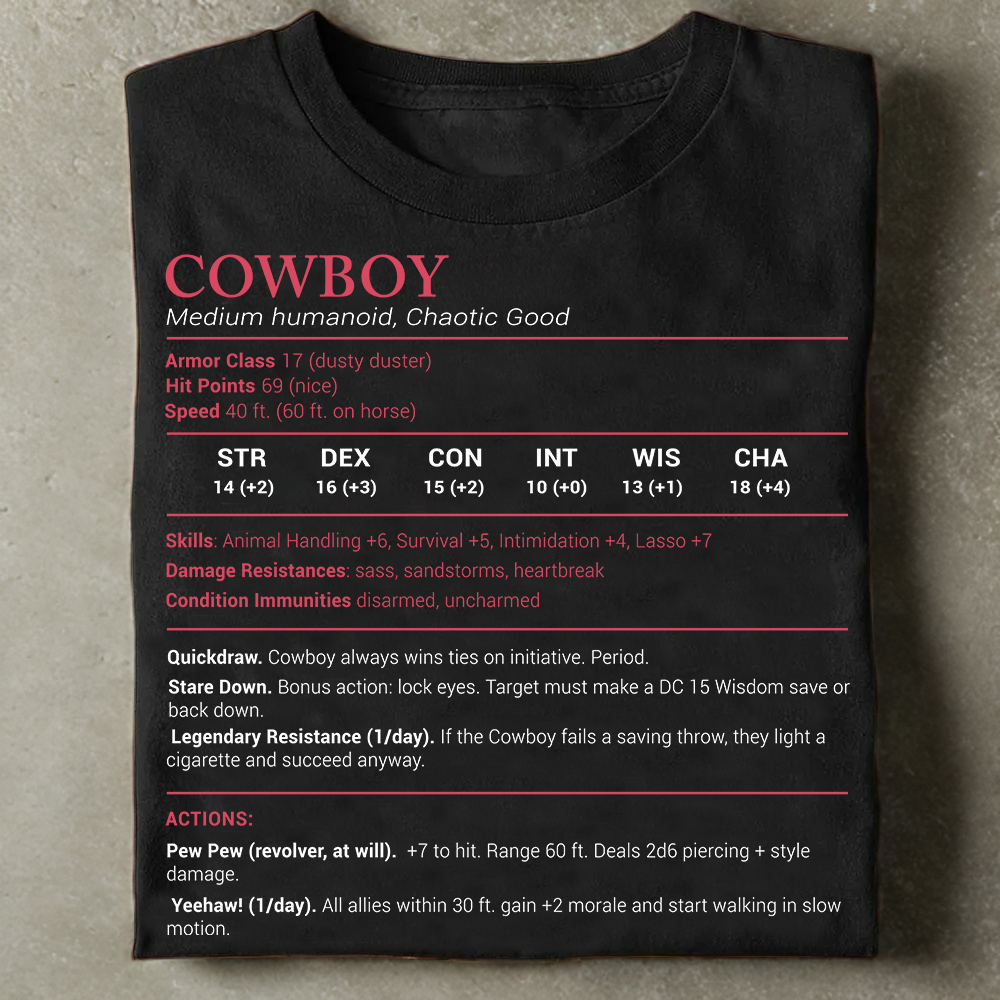 Cowboy Stats Classic Unisex T-Shirt
