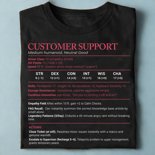 Customer Support Stats Classic Unisex T-Shirt