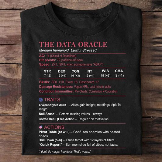 Data Analyst Stats (The Data Oracle) Classic Unisex T-Shirt