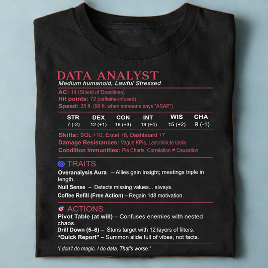Data Analyst Stats Classic Unisex T-Shirt