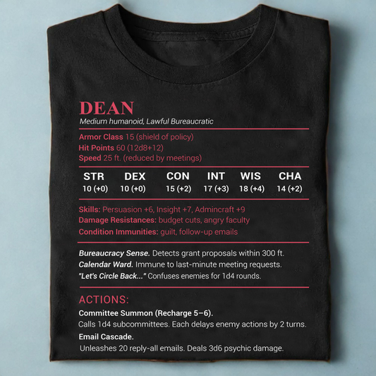 Dean Stats Classic Unisex T-Shirt