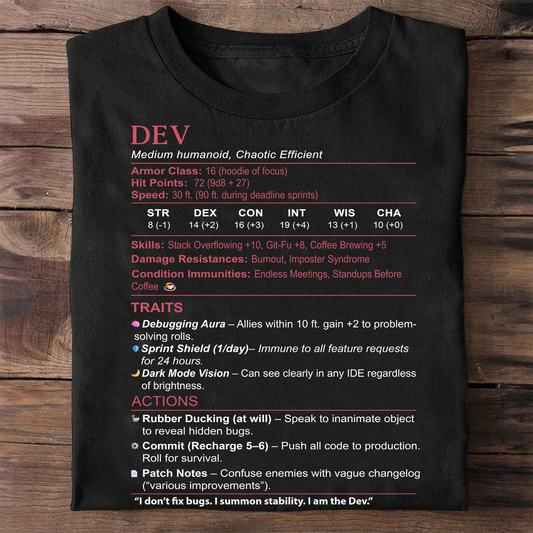 DEV Stats Classic Unisex T-Shirt