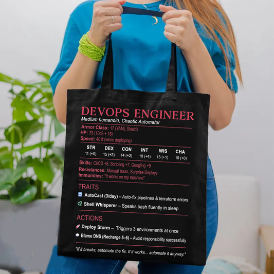 DevOps Engineer Stats Lined Tote Bag