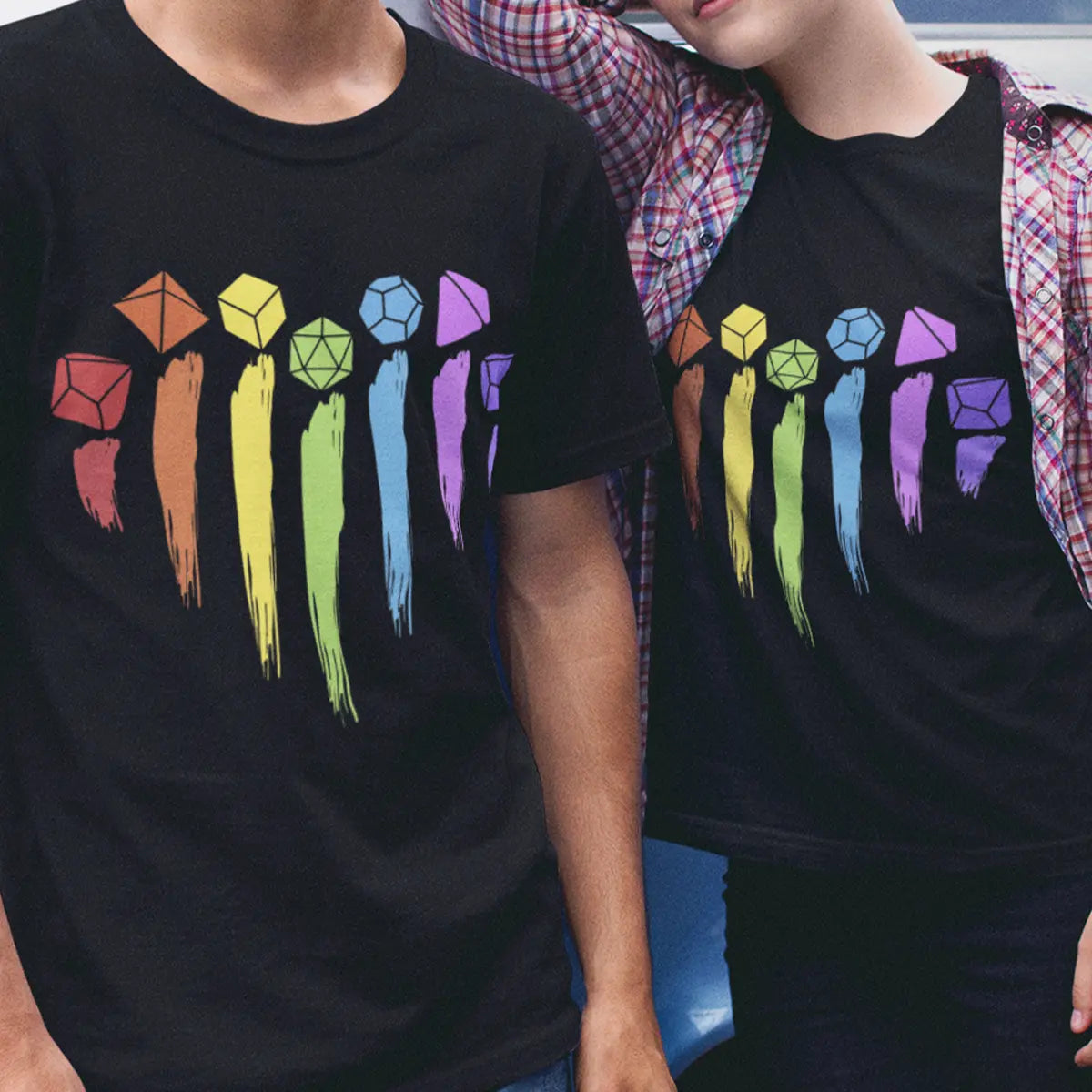 Dice Rainbow Heart Shape T-Shirt