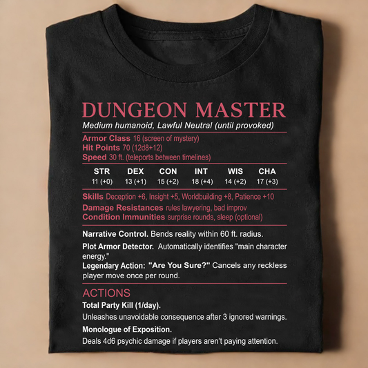 Dungeon Master Stats Classic Unisex T-Shirt