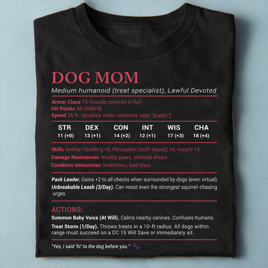Dog Mom Stats Classic Unisex T-Shirt