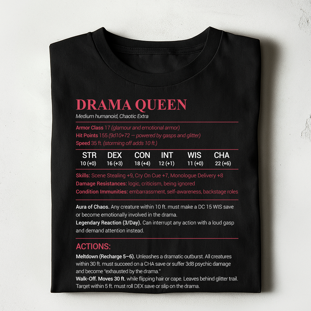 Drama Queen Classic Unisex T-Shirt