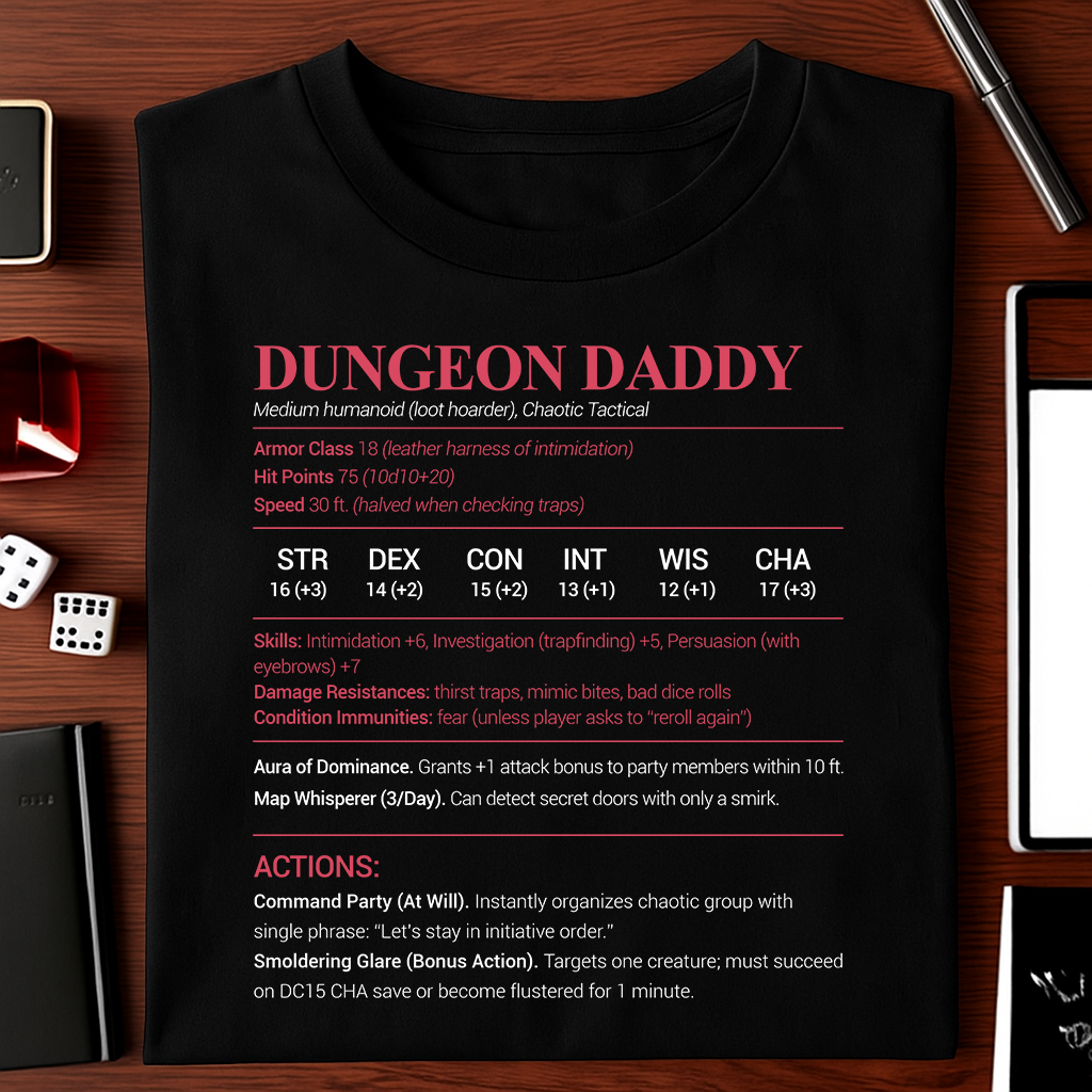 Dungeon Daddy Stats Classic Unisex T-Shirt