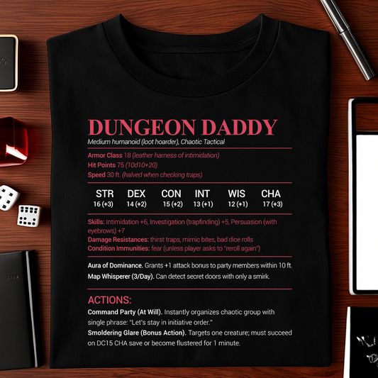 Dungeon Daddy Stats Classic Unisex T-Shirt